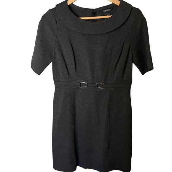 White House Black Market Gray Dress - Size 8 - Picture 1 of 4